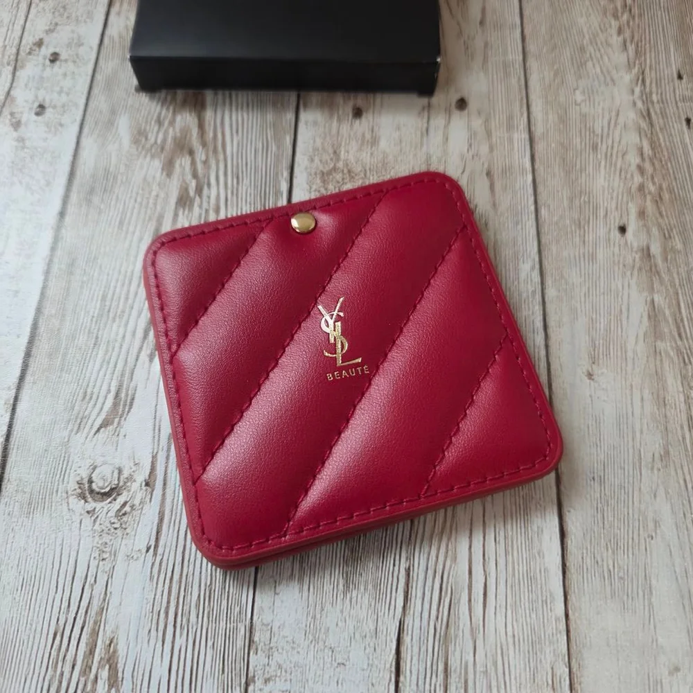 Yves Saint Laurent Red Quilted Compact Mirror